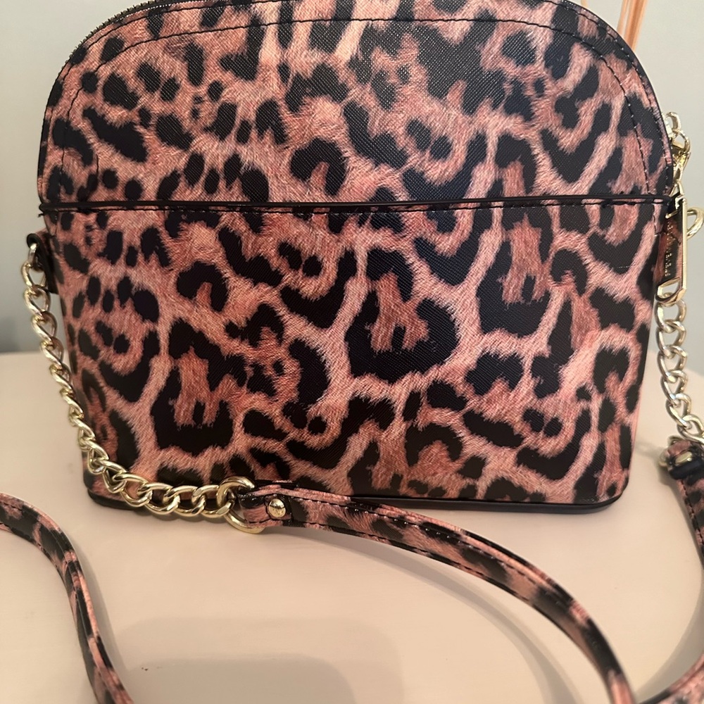 Steve Madden Cheetah Print Dome Crossbody Satchel - image 8